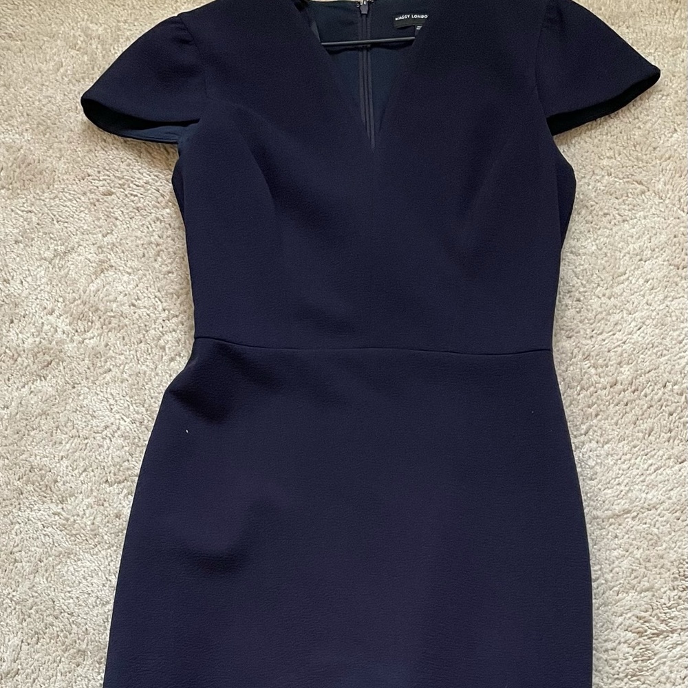 Maggy London V neck navy dress